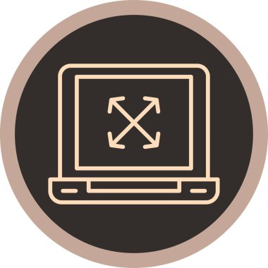 Bilgisayar. Web simgesi vektör illüstrasyonu