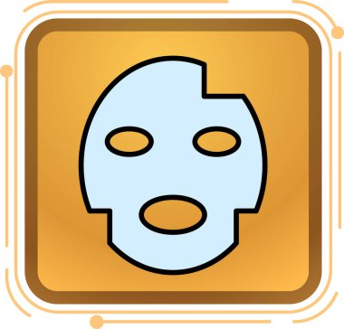 maske simgesi, basit vektör illüstrasyonu