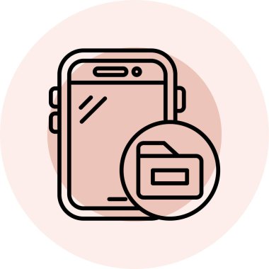 Cep telefonlu akıllı telefon, vektör illüstrasyon simgesi tasarımı,