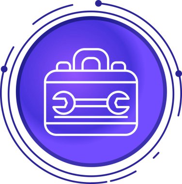 Beyaz arka planda seyahat simgesi olan mavi çizgili bavul. Bagaj taşıma işareti. seyahat bagaj ikonu. seyahat konsepti. Çember düğmesi. vektör illüstrasyonu