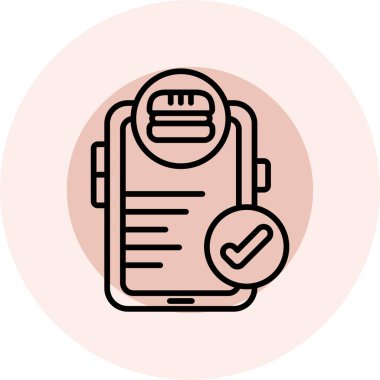 kontrol listesi simgesi, vektör illüstrasyonu