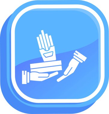 Mavi bir simgenin vektör illüstrasyonu