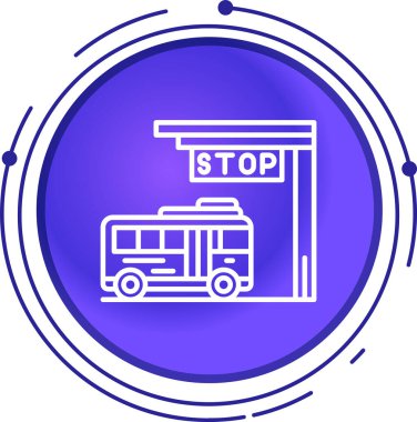 Otobüs durağı vektör simgesi
