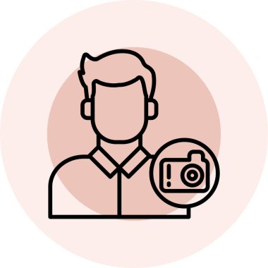 Kamera simgesi. Vektör illüstrasyonu