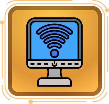 Wifi simgesi, vektör illüstrasyonu