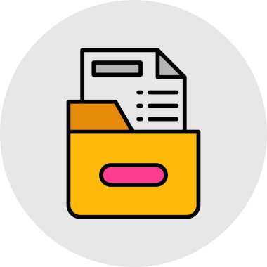 Dosya dizini renk ana hatları vektörü