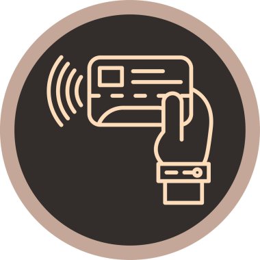 Bir kredi kartı simgesi, vektör illüstrasyonu