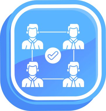 Basit vektör simgesi, ağ oluşturma illüstrasyonu