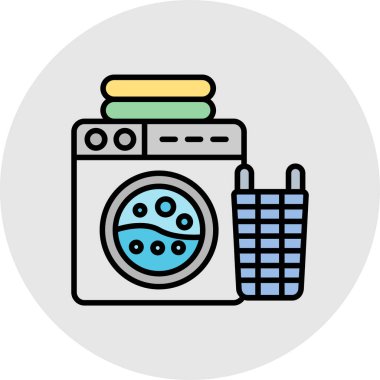 Çamaşır makinesi vektör simgesi