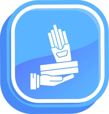 Moda Biçimli El Simgesi İzole Arkaplanı