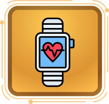 Akıllı bir saatin vektör çizimi