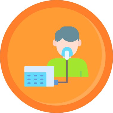 Nebulizer simgesi, vektör illüstrasyonu basit tasarım