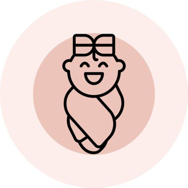 Bebek oğlan ikonu. vektör illüstrasyonu