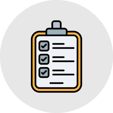 Kontrol Listesi Düz Vektör Simgesi