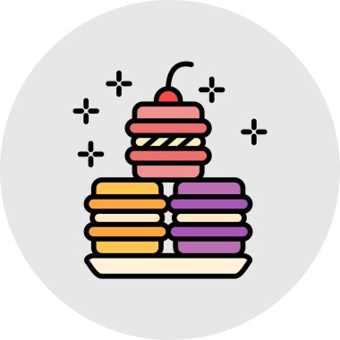 Pasta Simgesinin Vektör illüstrasyonu