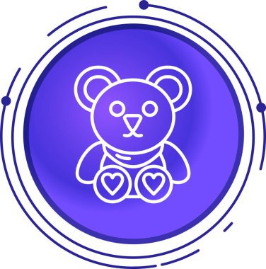 Çizgi ayı simgesi beyaz arkaplanda izole edildi. Renkli taslak konsepti. vektör.