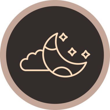 Ay simgesi, vektör illüstrasyonu