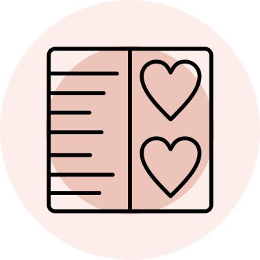 Basit tasarım içinde vektör simgesi illüstrasyonu