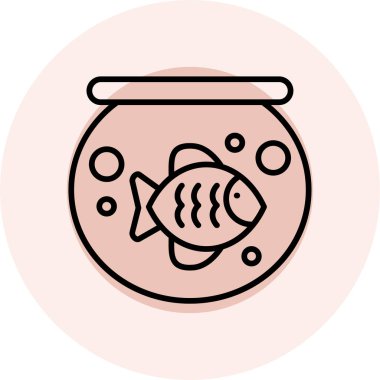 Balık. Web simgesi basit illüstrasyon