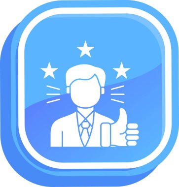 Vektör içindeki müşteri derecelendirme simgesi