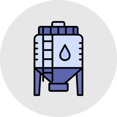 Su tankı. Basit resimleme