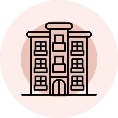 bina simgesi, vektör illüstrasyonu