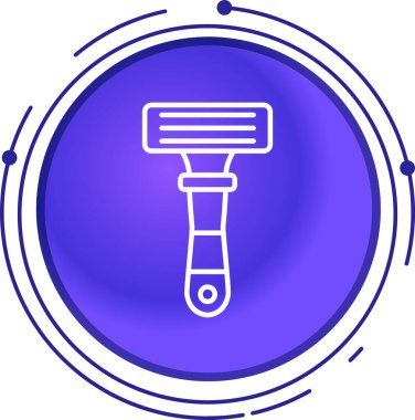 Beyaz arkaplanda renk çizgisi saç fırçası simgesi izole edildi. Saç teli. Berber sembolü. Değişken rastgele dinamik şekiller. vektör