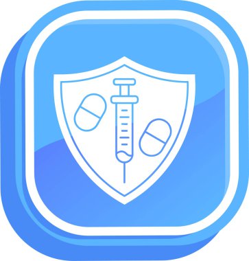 Kalkan. Web simgesi basit illüstrasyon