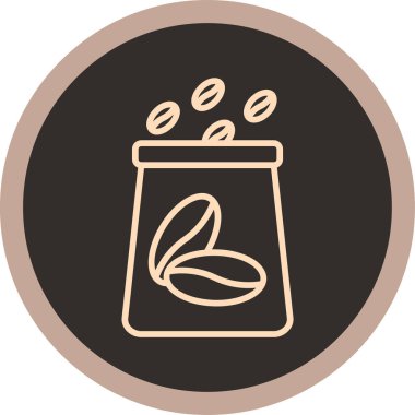 Kahve çekirdeği. Basit illüstrasyon