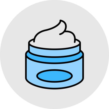 kozmetik krem vektör çizgisi simgesi