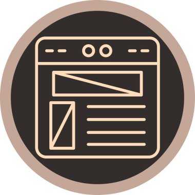 Moda biçimi izole edilmiş arkaplanda tarayıcı web sayfası simgesi