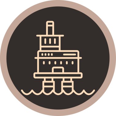 Gemi simgesi vektör illüstrasyonu