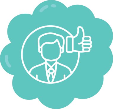 İş adamı simgesi vektör illüstrasyonu