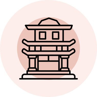 Bina. Web simgesi basit illüstrasyon