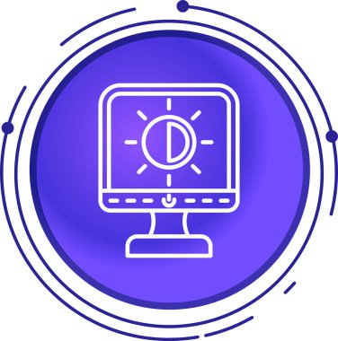 Monitör. Web simgesi basit illüstrasyon