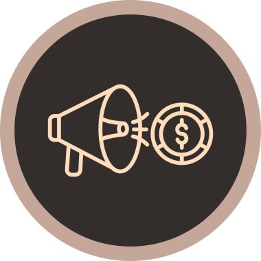 Megafon ikonu vektör illüstrasyonu