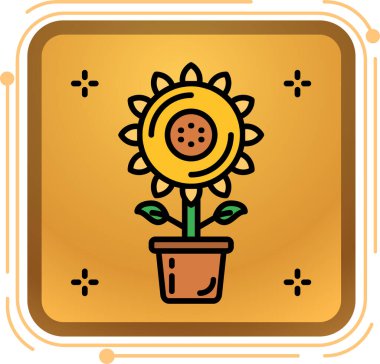 çiçek simgesi vektör illüstrasyonu