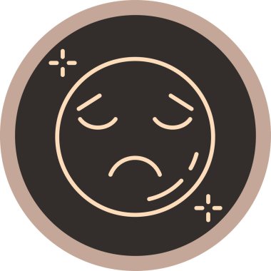 Ağlıyorum. Web simgesi basit illüstrasyon