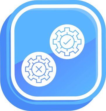 dişli ayarları simgesi, basit vektör illüstrasyonu