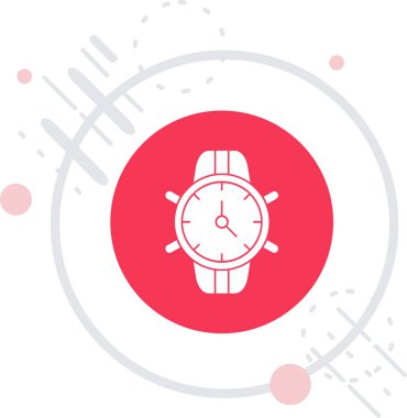 Beyaz çizgi Stopwatch simgesi uzun gölge arkaplanı ile izole edildi. Zaman göstergesi. Kronometre işareti. Kırmızı daire düğmesi. Vektör.