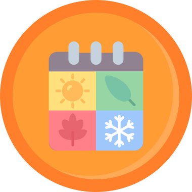 Çemberli bir sonbahar yaprağının modern ikonunun vektör çizimi