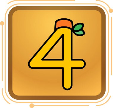 number one icon vector illustration