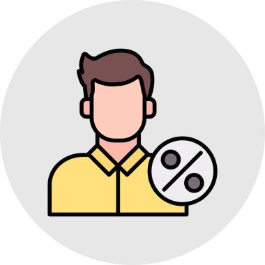 Bozuk para simgesi ile insan avatarı