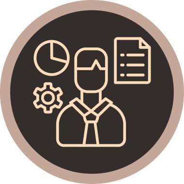 İş ve finans simgesinin vektör illüstrasyonu