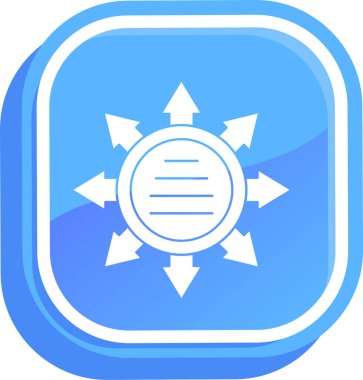 Pusula simgesini mavi vektör izole