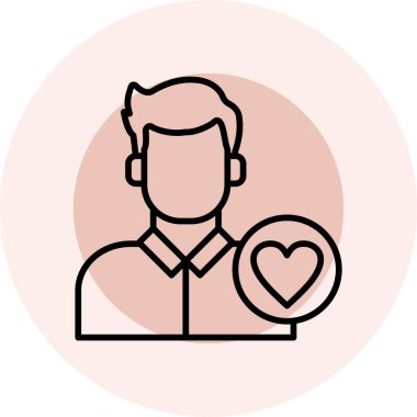 Kalp. Web simgesi basit tasarım