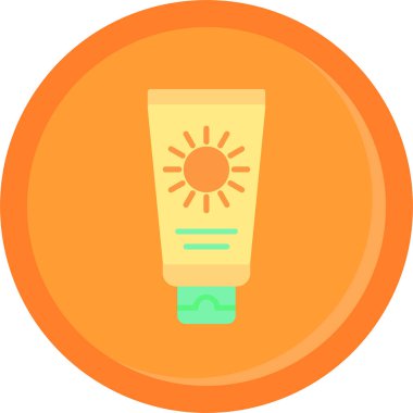 Güzellik kremi ikonu düz stil