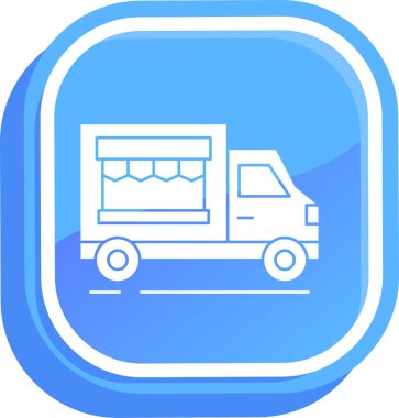 Teslimat. Web simgesi basit illüstrasyon