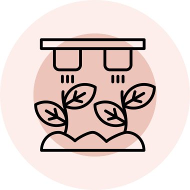 Modern bitki simgesinin vektör illüstrasyonu