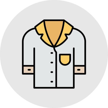 Ceket. Web simgesi basit illüstrasyon